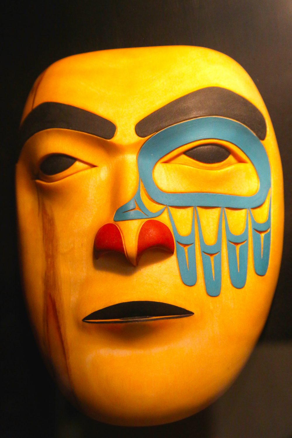 First Nations artwork, Teslin Tlingit Heritage Centre, Yukon, Canada