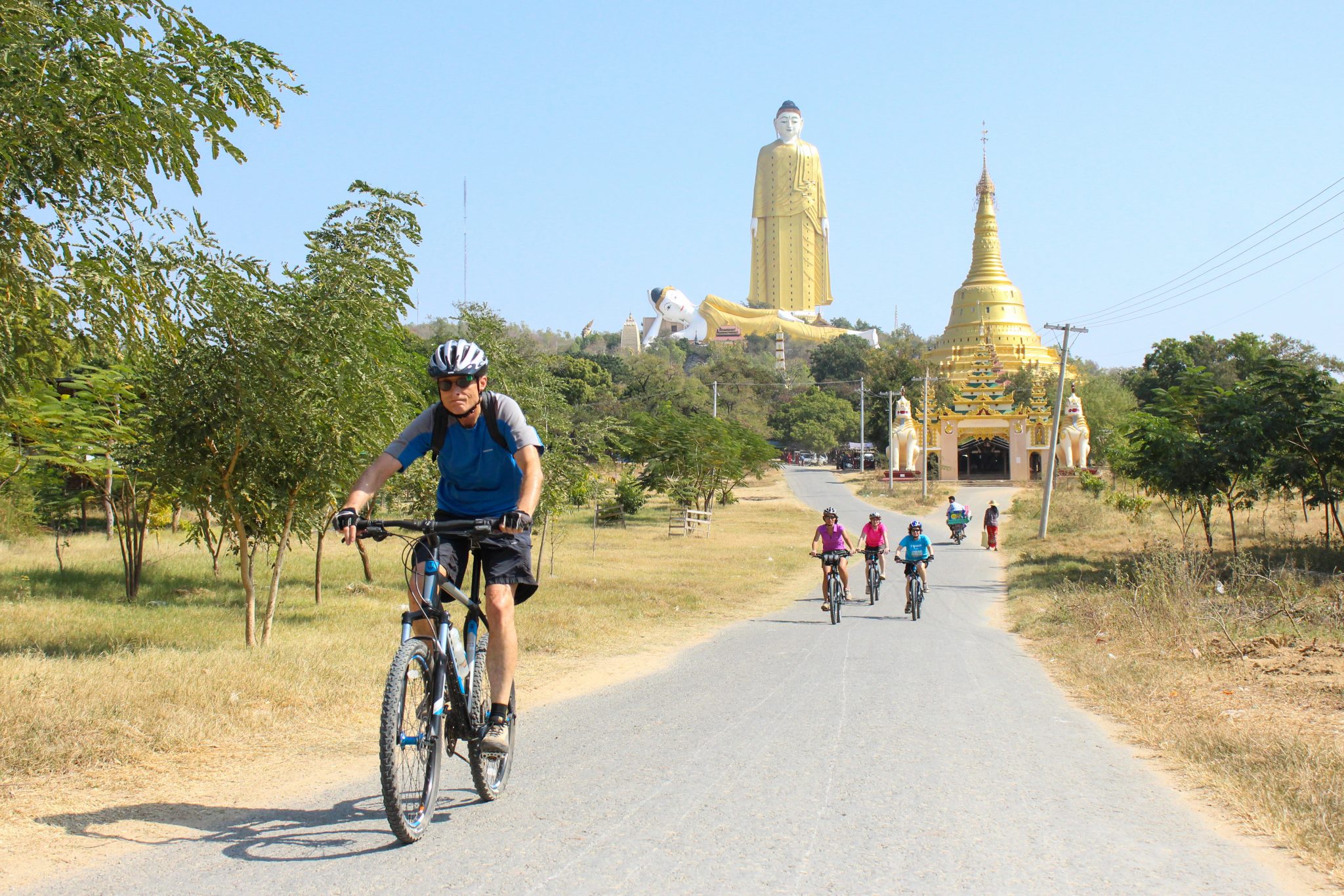 Cyclists, Monywa, Myanmar
