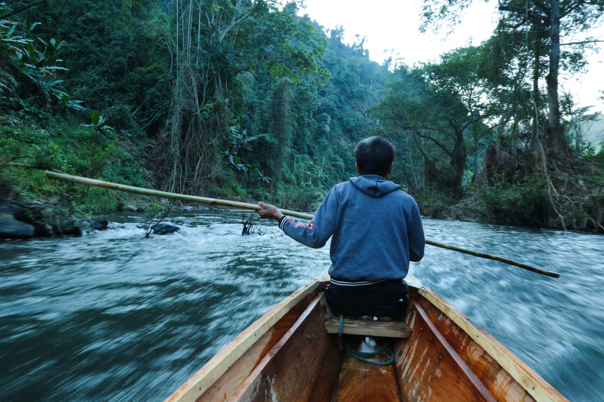 Boatman, Nam Et-Phou Louey, Laos