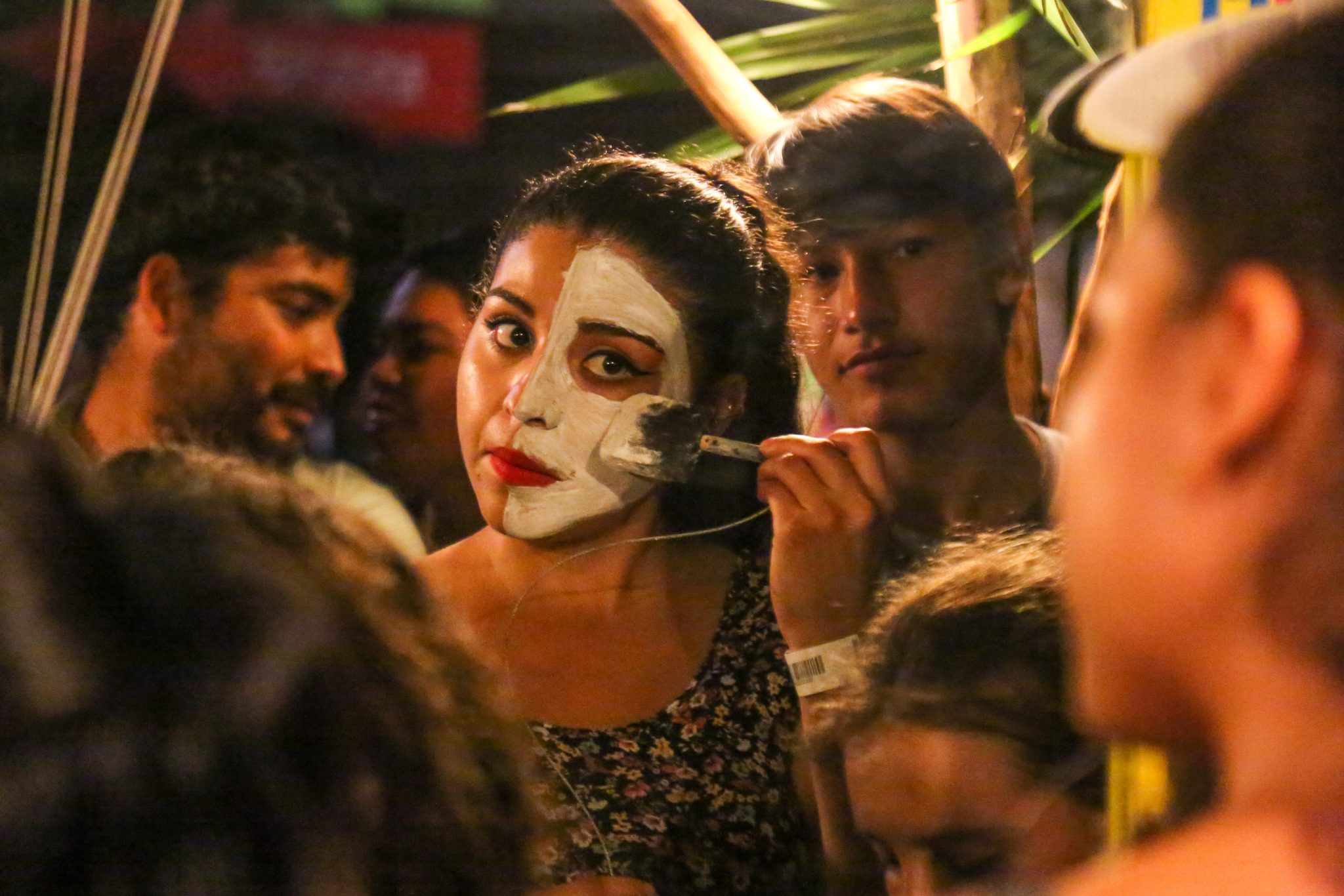 Day of the Dead make-up, Quintana Roo, Mexico