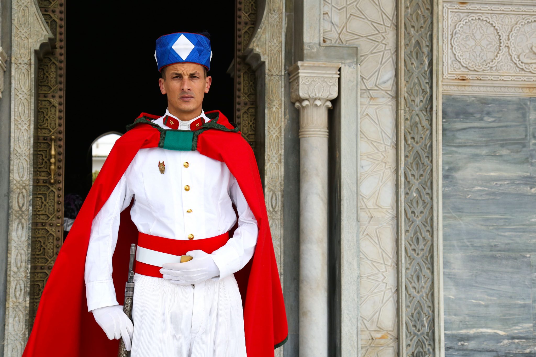 Guard, Mausoleum of Mohammed V, Rabat, Morocco