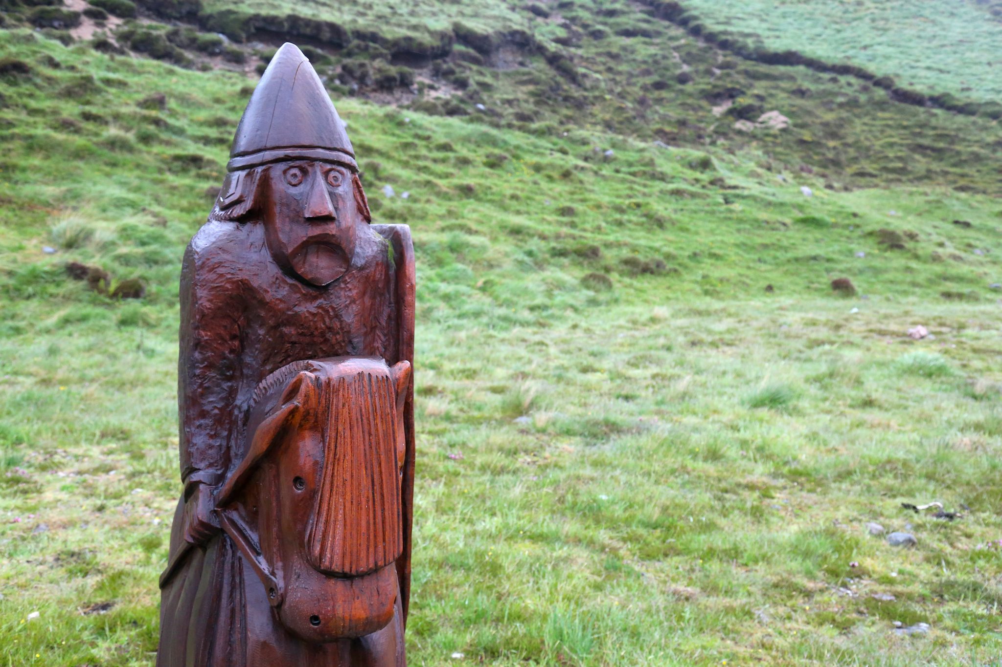 Knight sculpture, Carnish, Lewis, Scotland