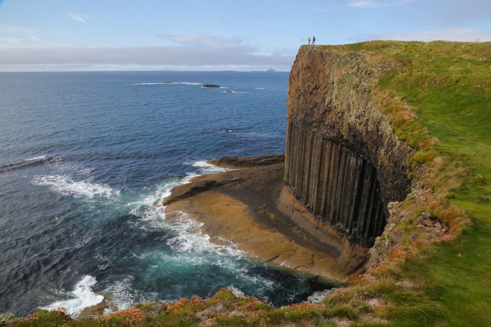Hikers, Staffa, Scotland