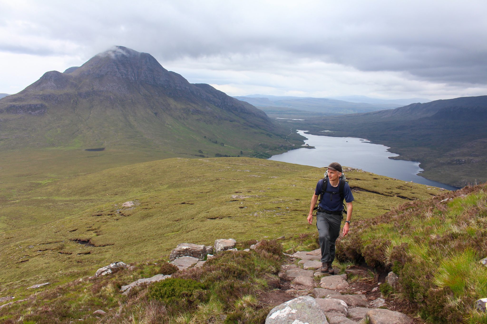Hiker, Stac Pollaidh, Scotland