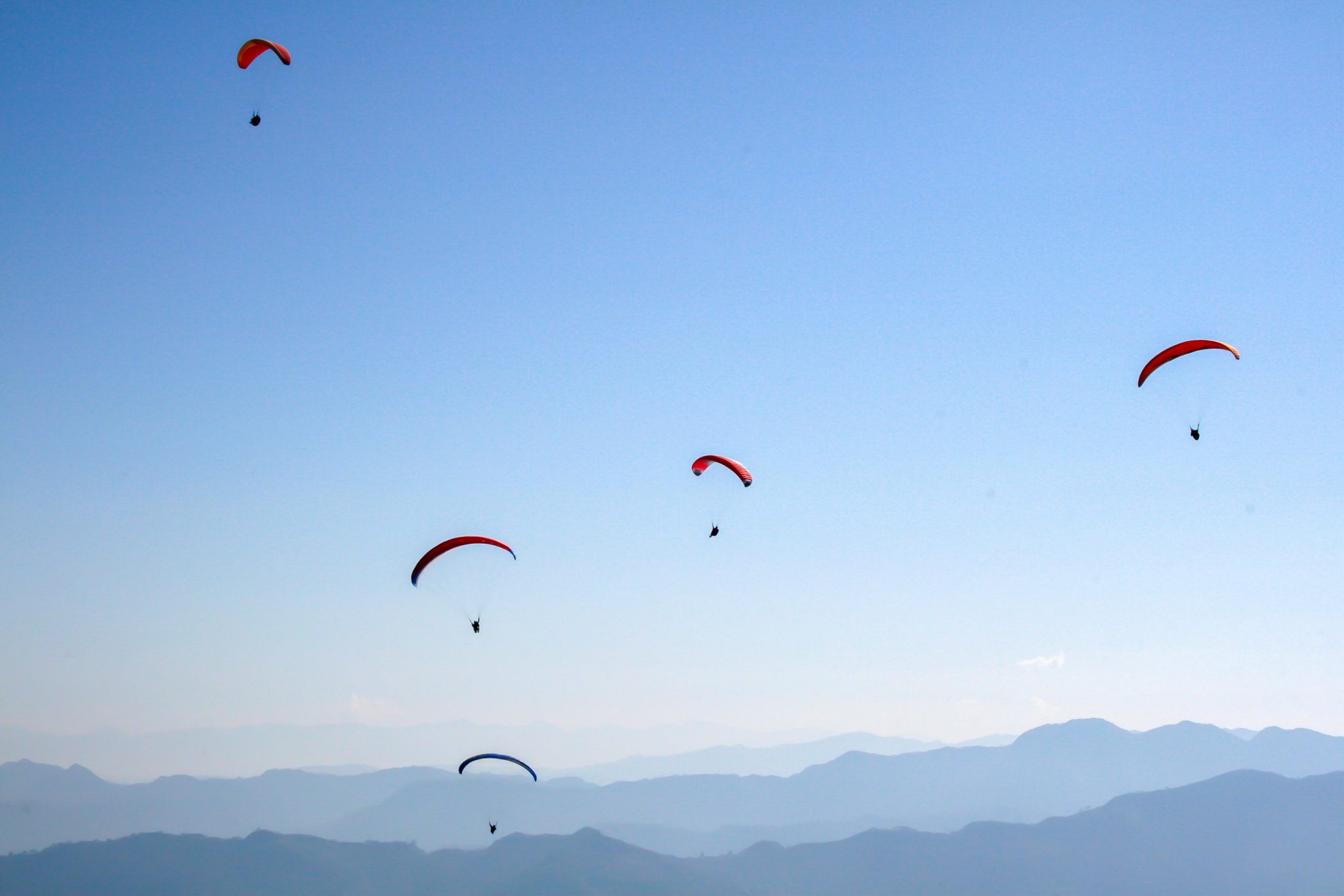 Paragliders, Pokhara, Nepal