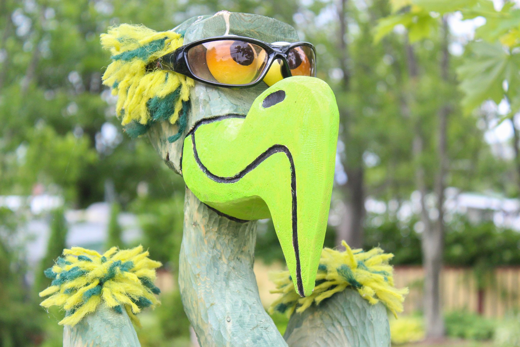 Wooden sculpture, Quebec, Canada