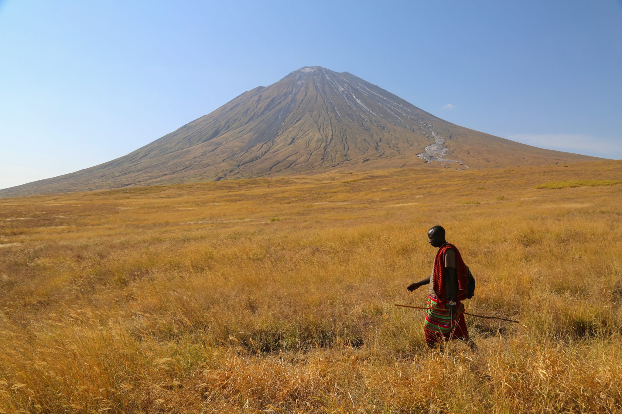 Local man, Lengai volcano, Tanzania