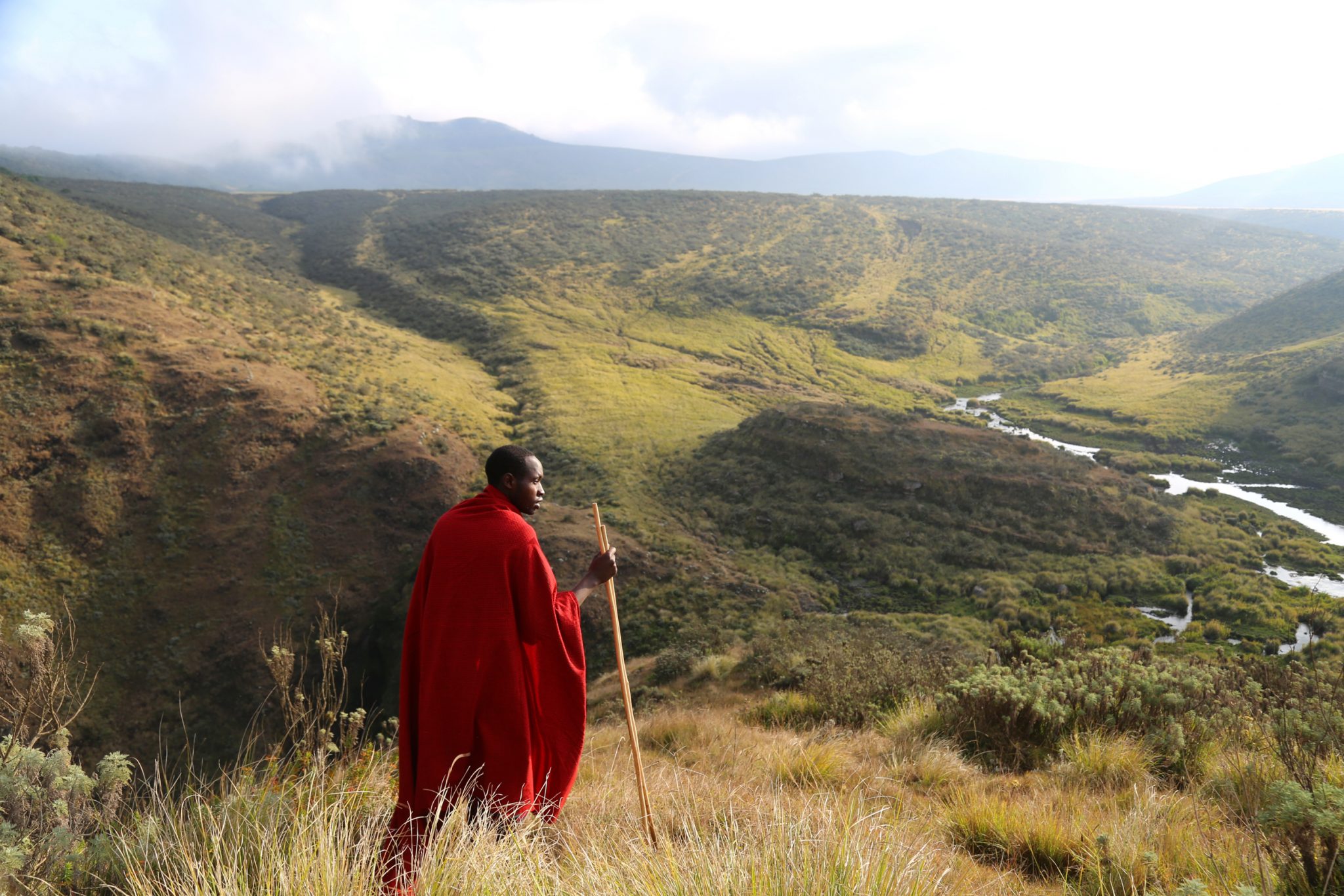 Maasai warrior, Olmoti volcano, Tanzania
