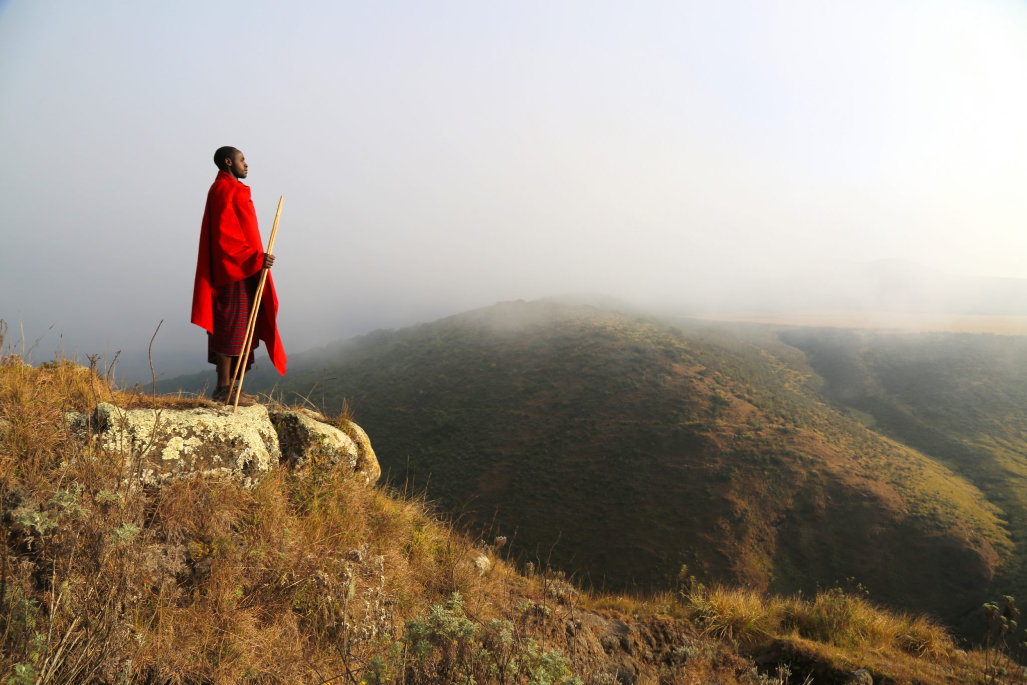 Maasai warrior, Olmoti volcano, Tanzania