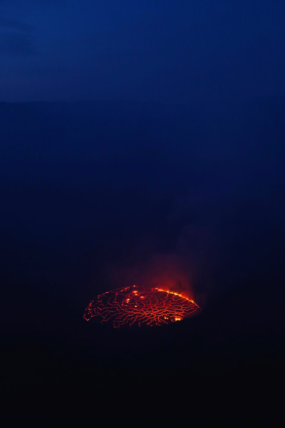 Crater lake, Mount Nyiragongo, Democratic Republic of Congo
