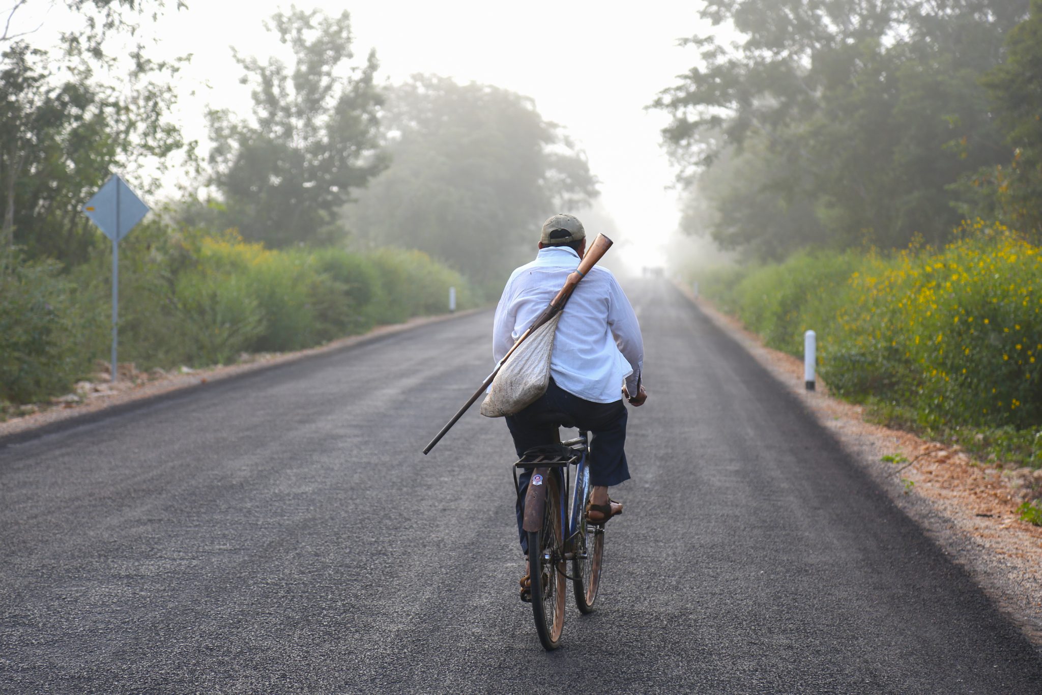 Cyclist, Yucatan, Mexico