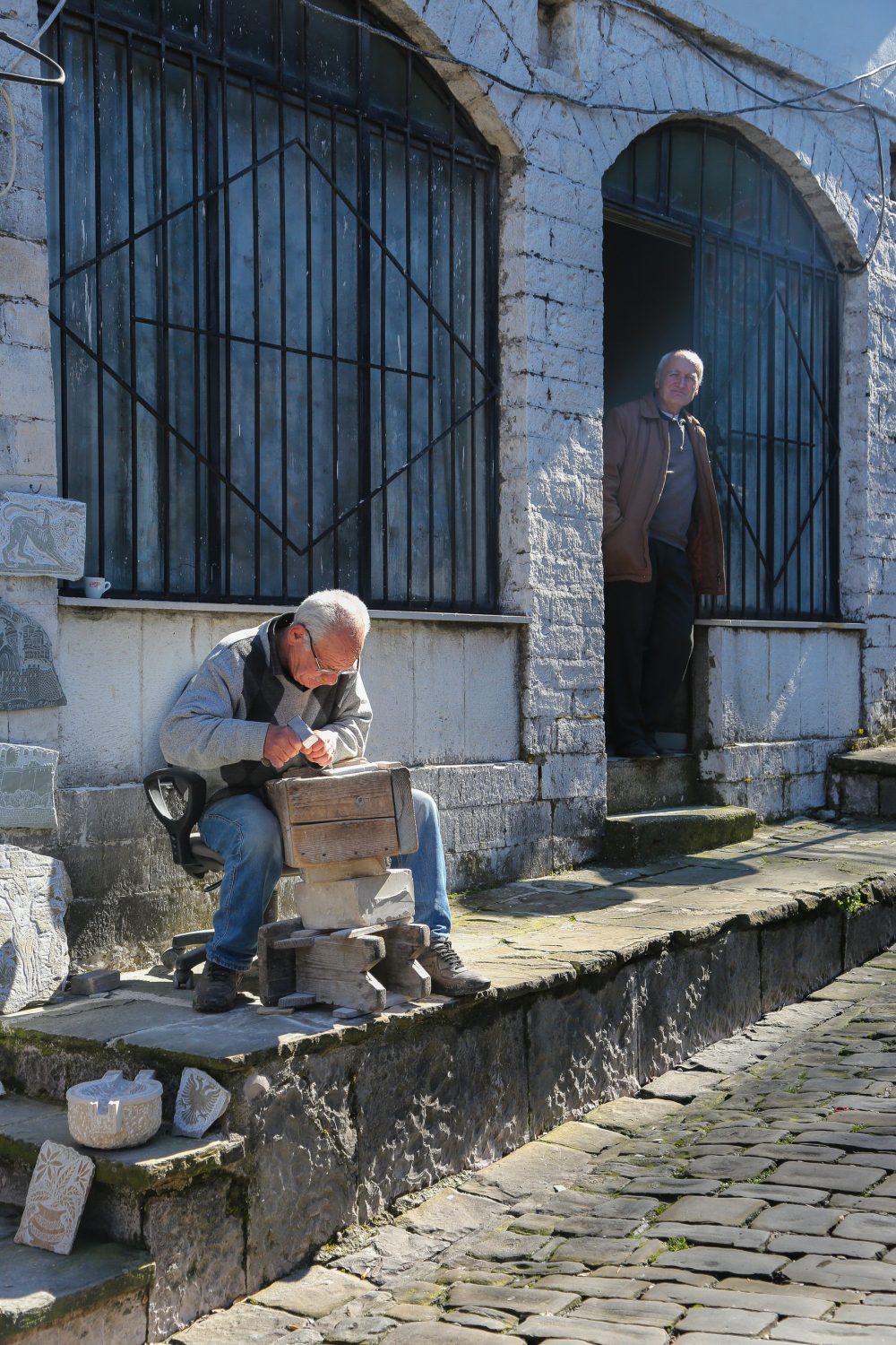 Stonemason, Gjirokaster, Albania