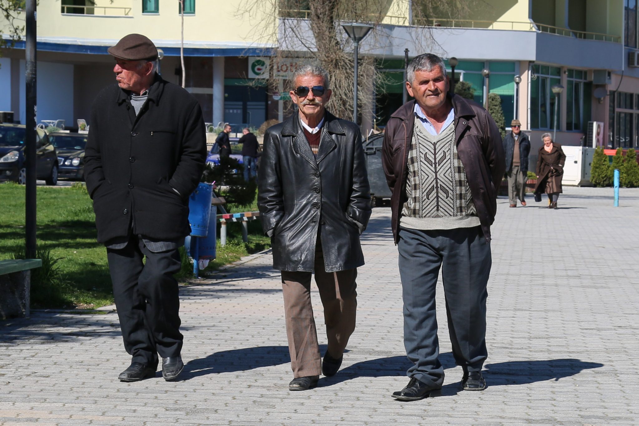 Local men, Lake Ohrid, Albania
