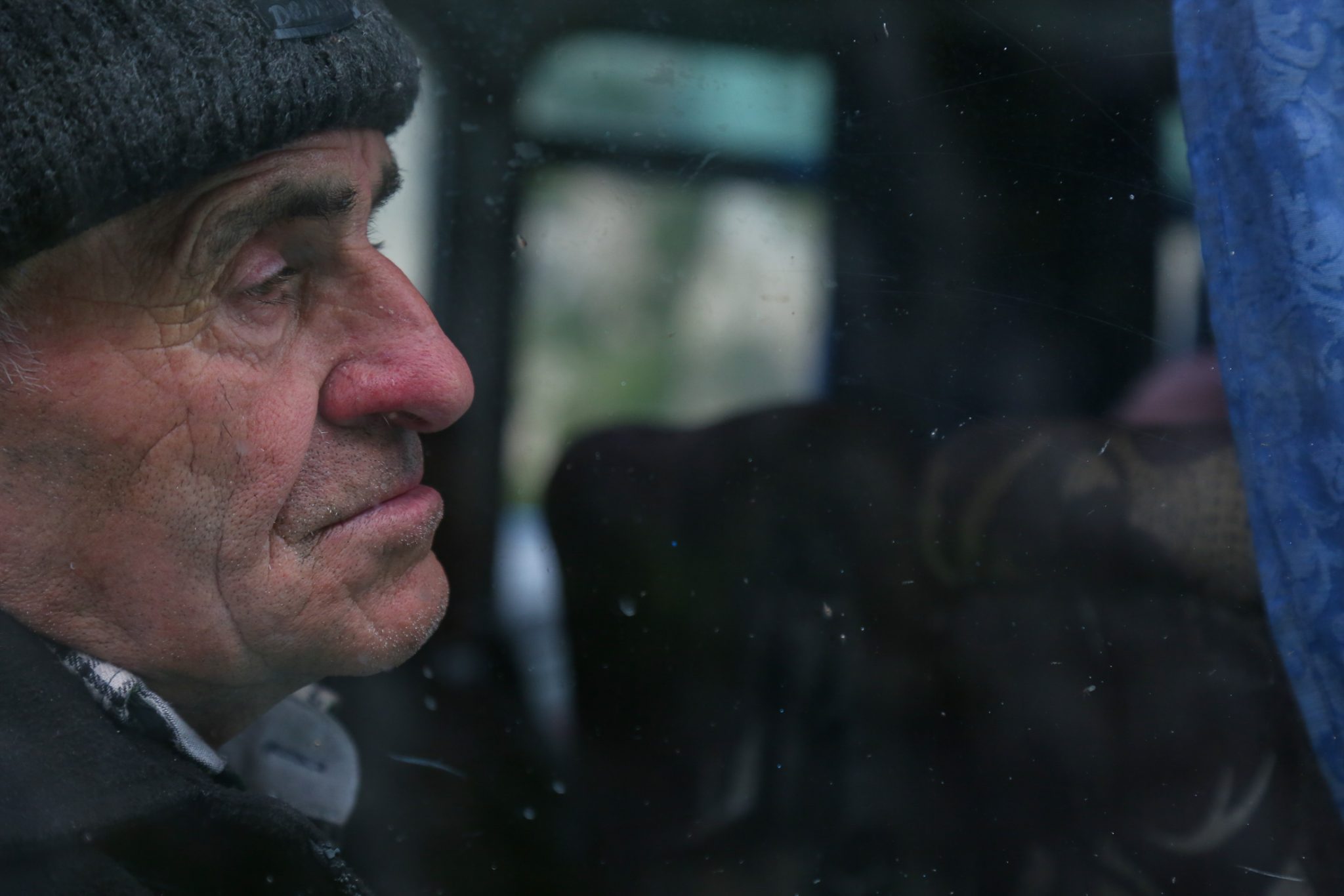 Local man, Lake Komani ferry, Albania
