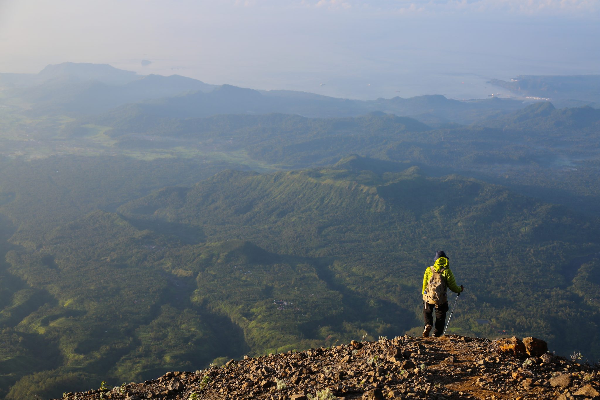 Hiker, Mt Agung, Bali, Indonesia
