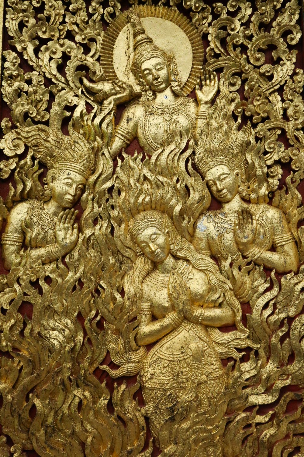 Temple artwork, Luang Prabang, Laos