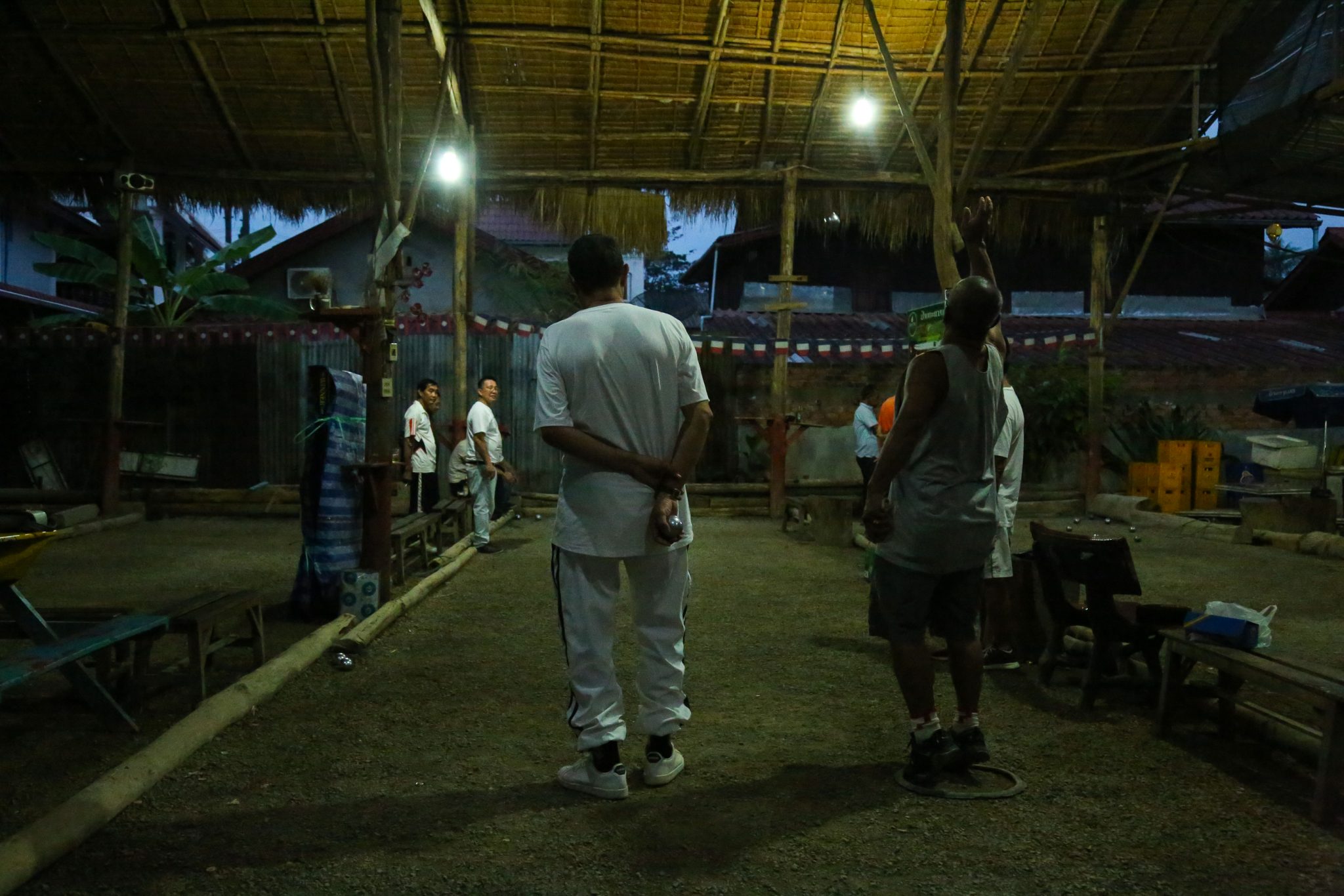 Pétanque players, Luang Prabang, Laos
