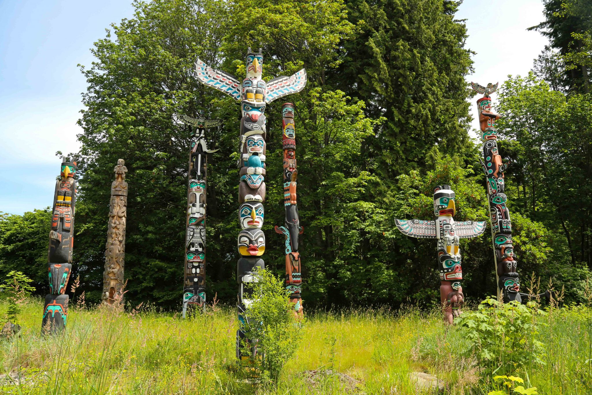 Totem poles, Vancouver, Canada