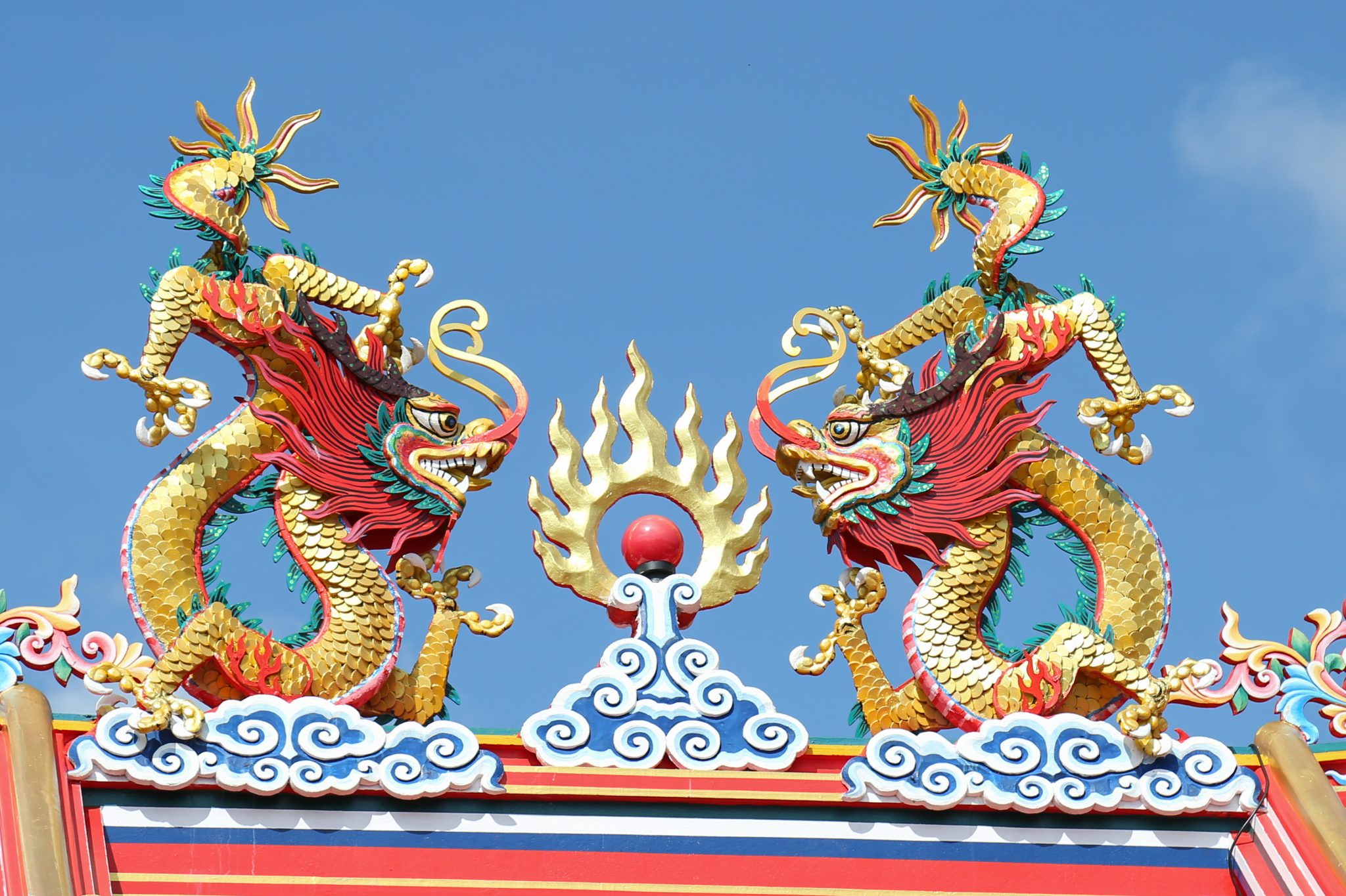 Temple roof, Phuket, Thailand