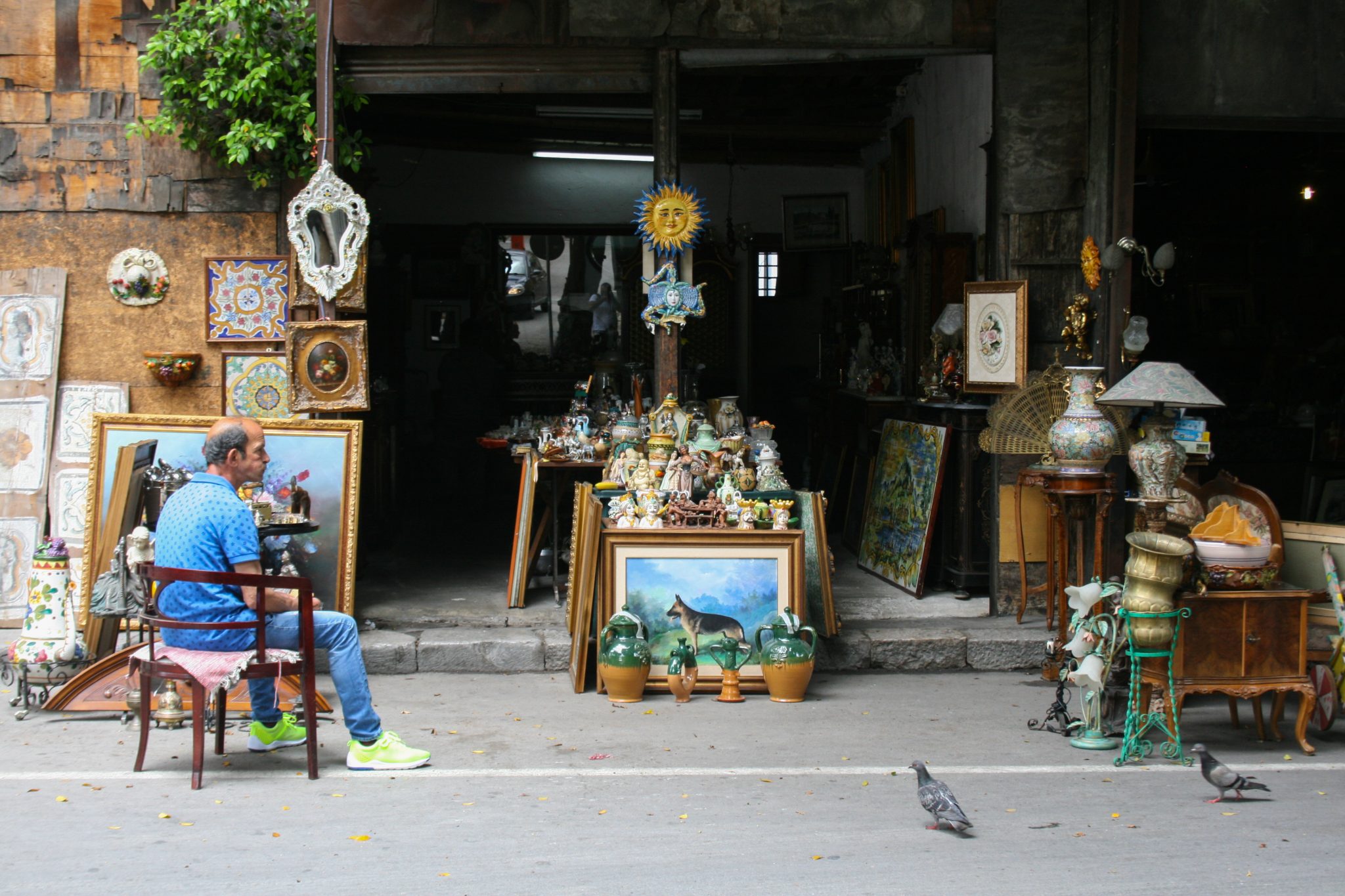 Antiques dealer, Palermo, Sicily, Italy
