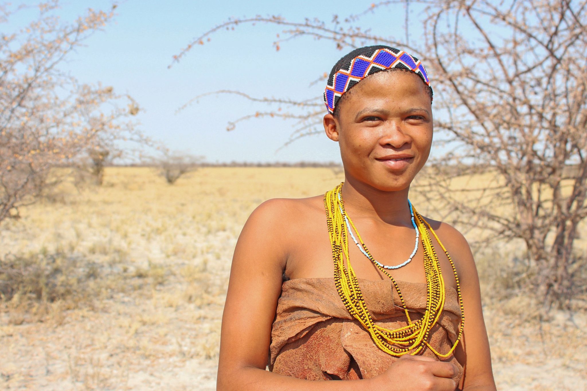 Juhoansi woman, Makgadikgadi Pans, Botswana