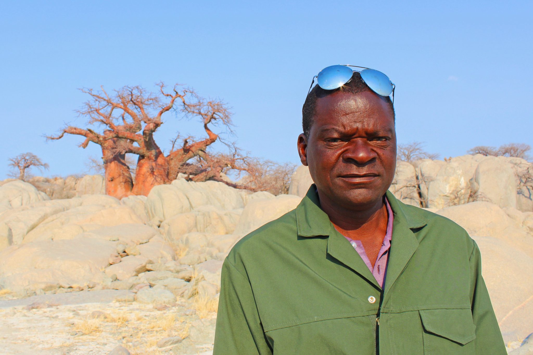 Local man, Makgadikgadi Pans, Botswana