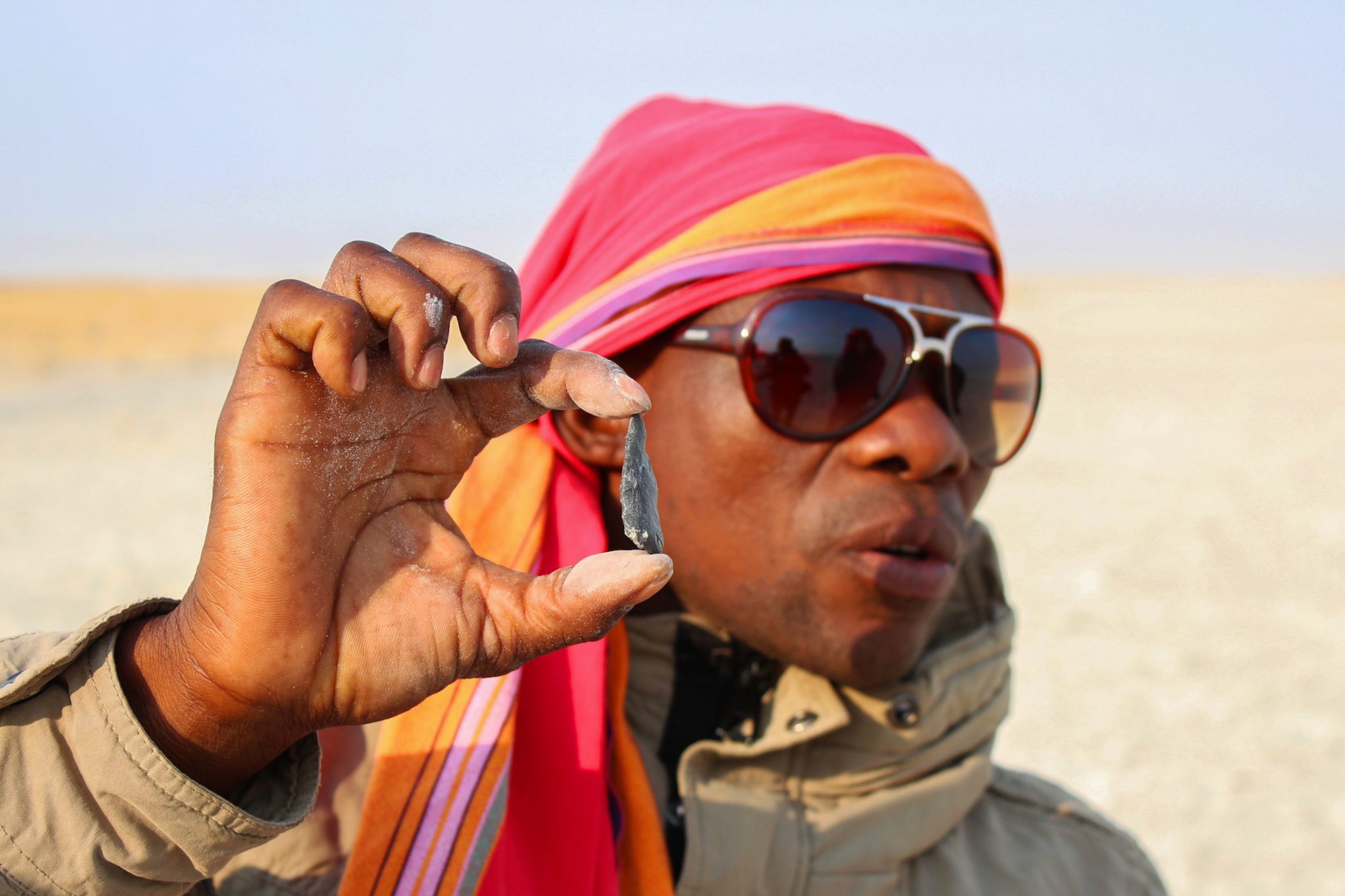 Local man, Makgadikgadi Pans, Botswana