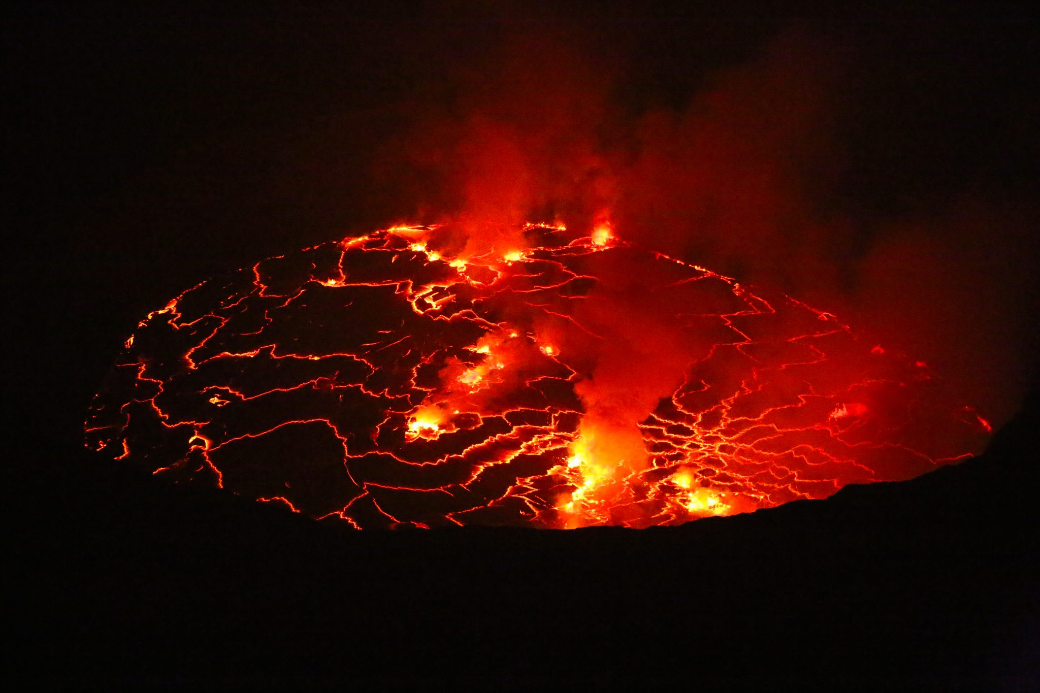 Lava lake, Mount Nyiragongo, DRC