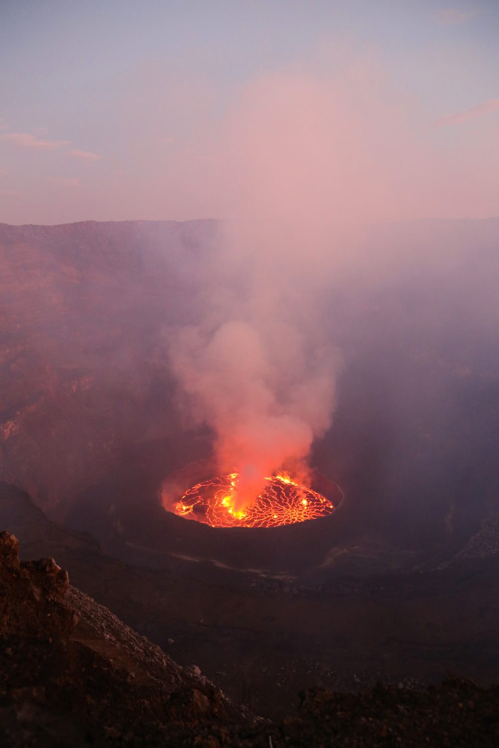 Lava lake, Mount Nyiragongo, DRC