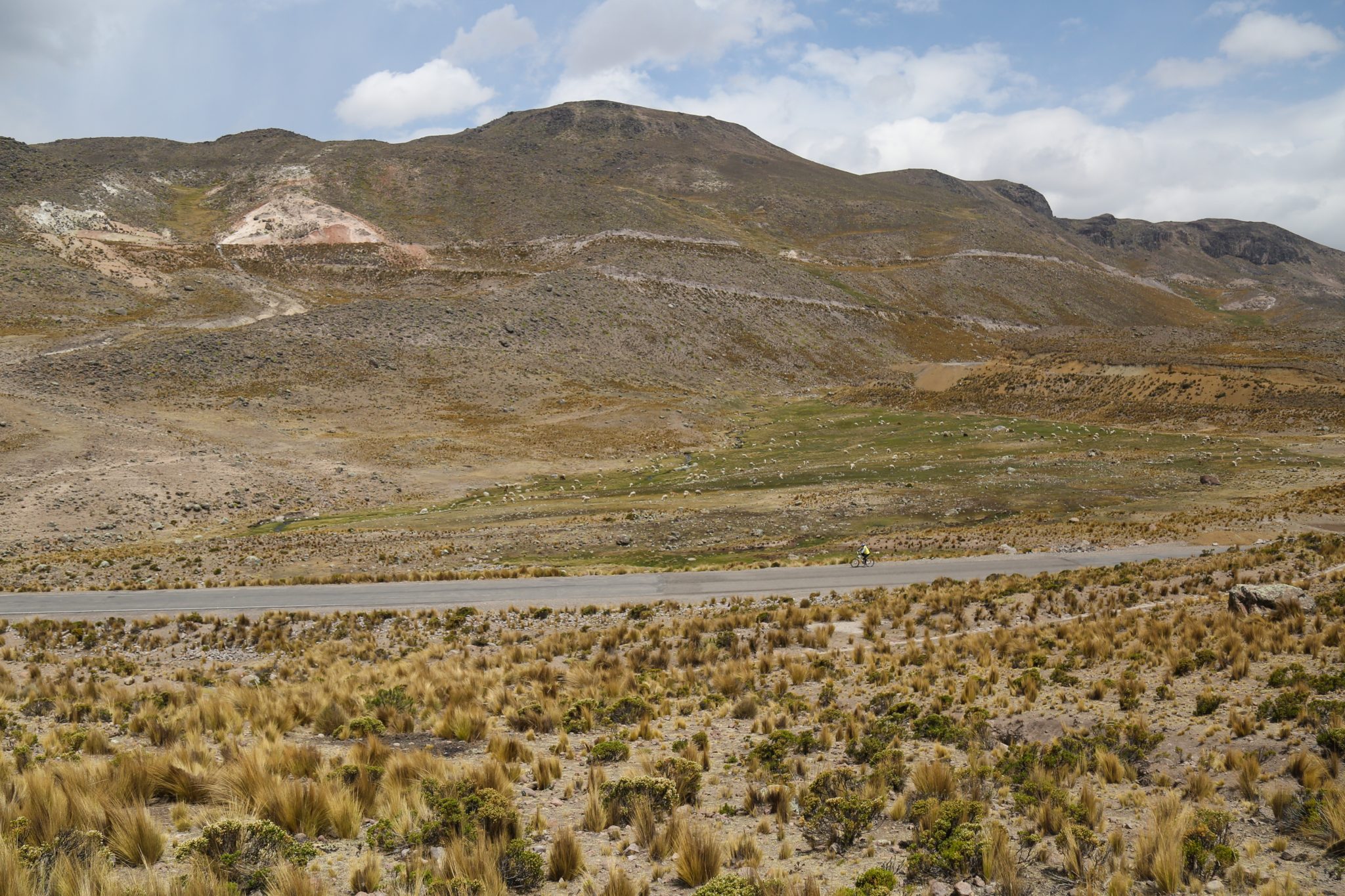 Cyclist, Colca Canyon, Peru