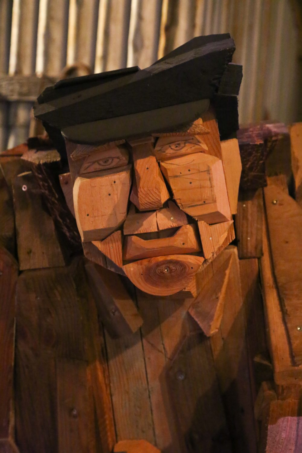 Wooden figure, Herring Era Museum, Siglufjörður, Iceland