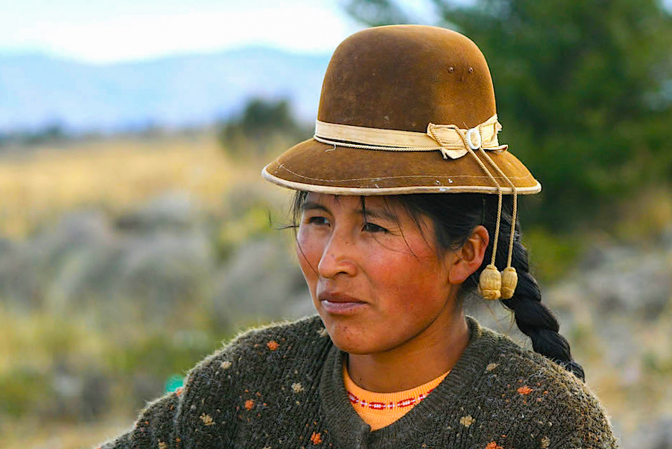 Local woman, Lake Titicaca, Peru