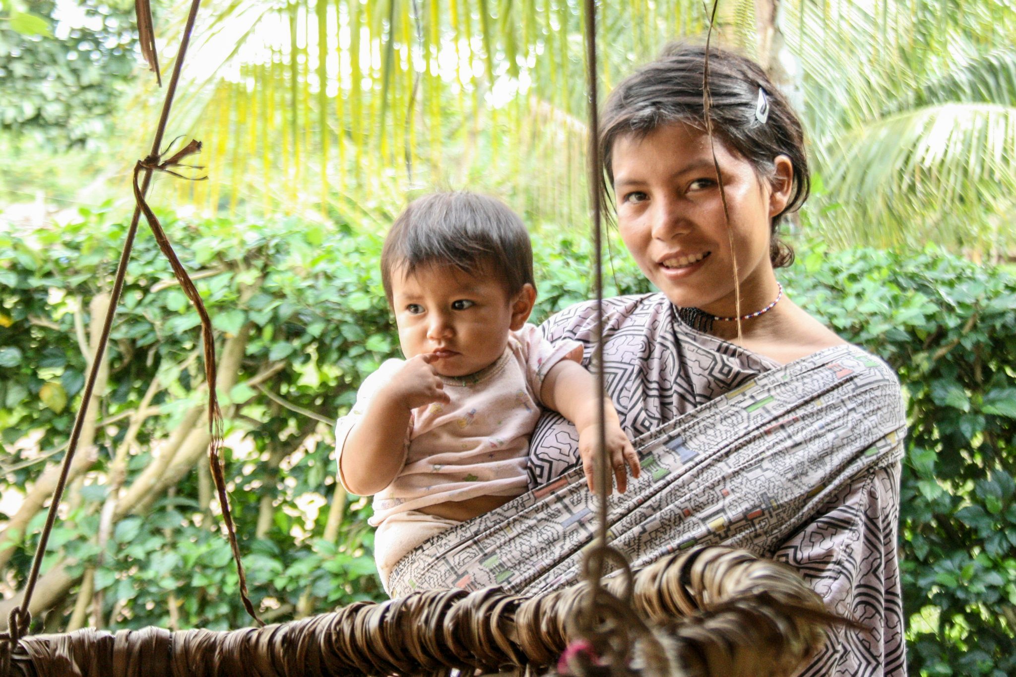 Ashaninka mother and infant, Pamakiari, Amazon, Peru